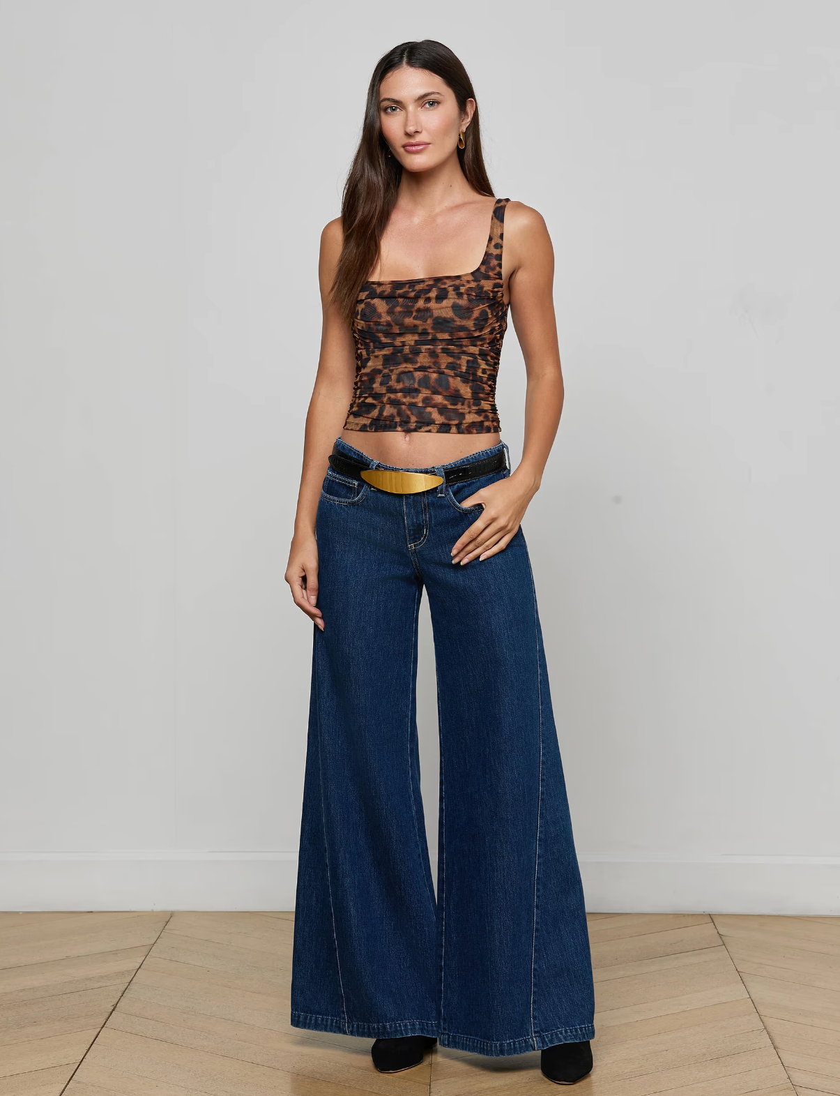 Rasha Shirred Mesh Tank