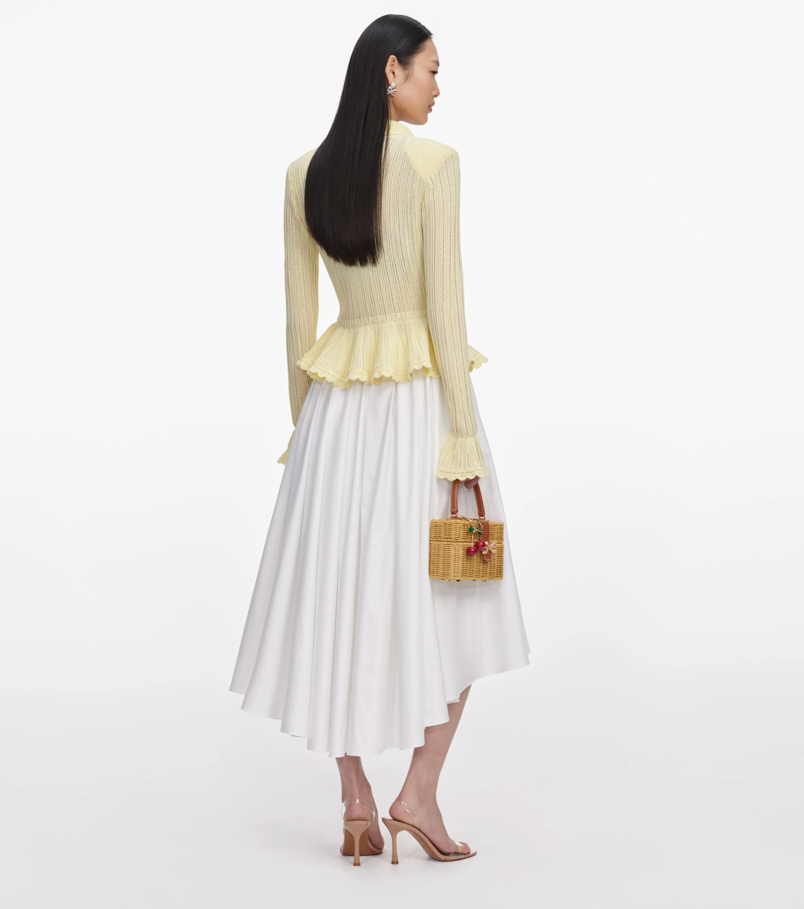 Yellow Pointelle Cardigan