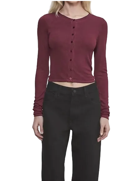 Silk Rib Essential Cardigan