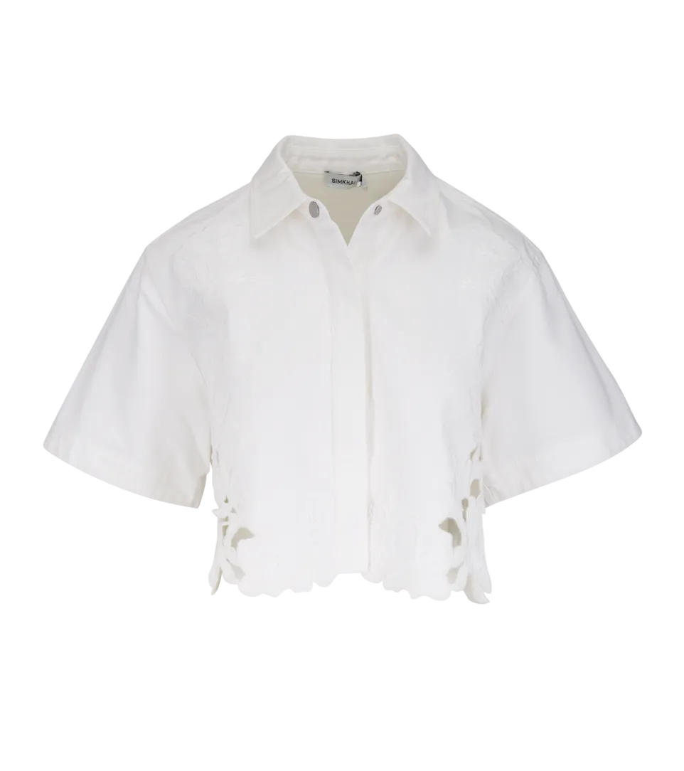 Albaine Embroidered Denim Shirt