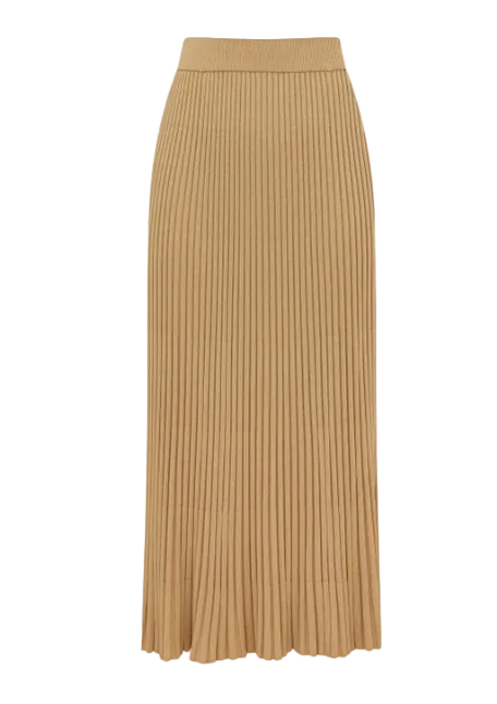 Luna Metallic Midi Skirt
