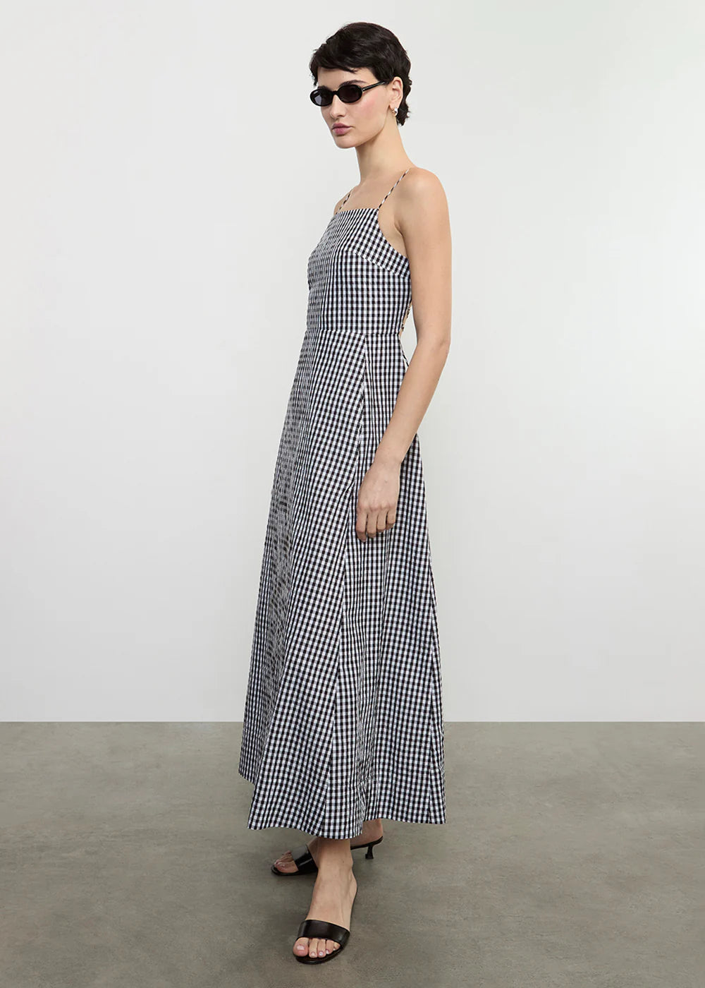 Textured Gingham Dress