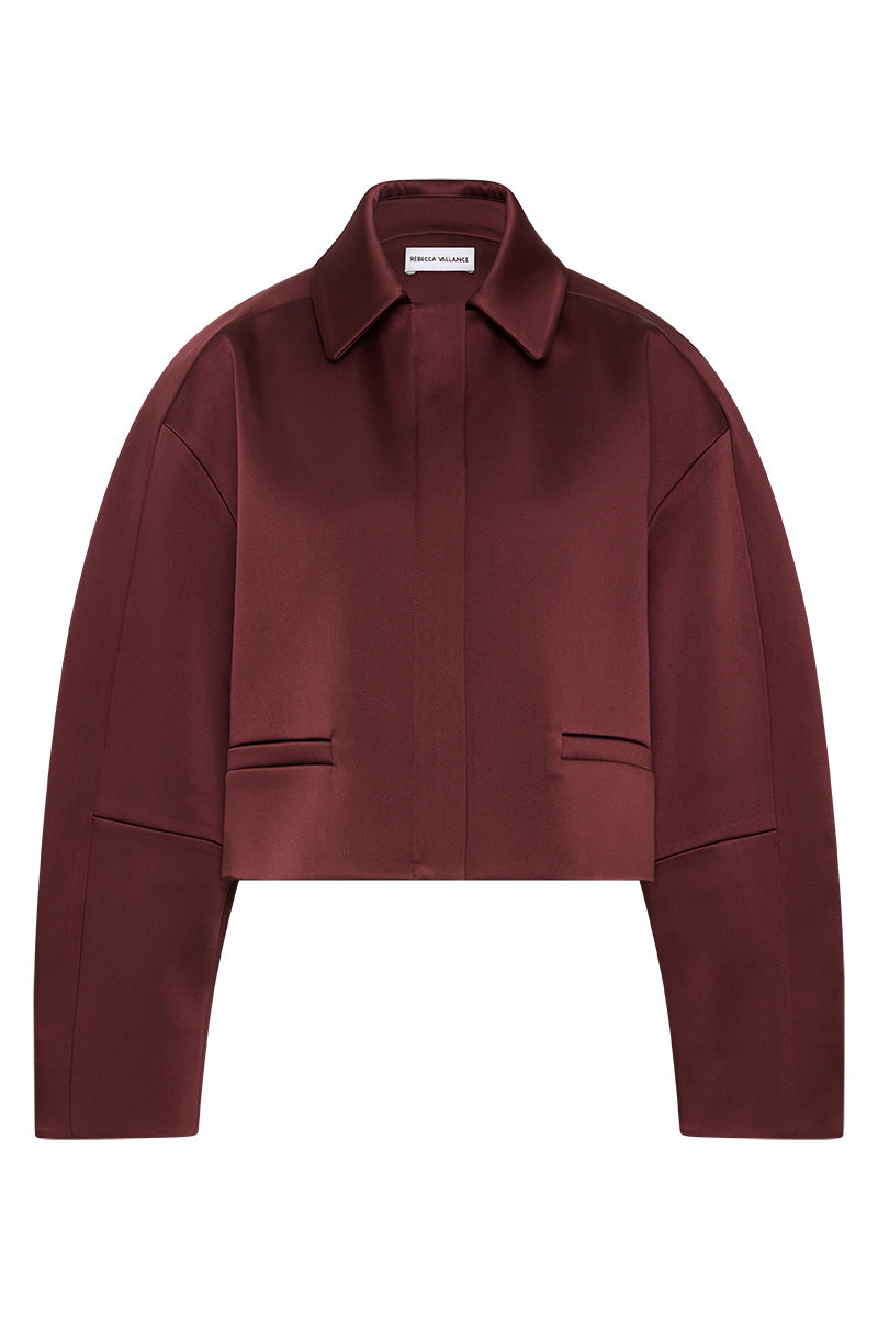 Merlot Cropped Jacket